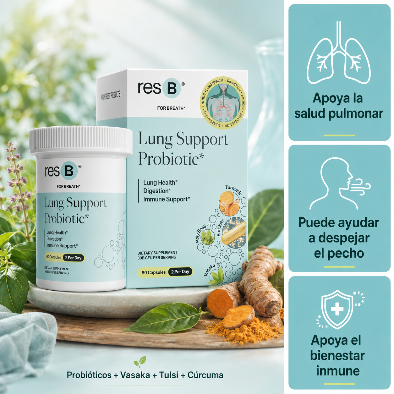 Resbiotic | Probiotico para la salud respiratoria
