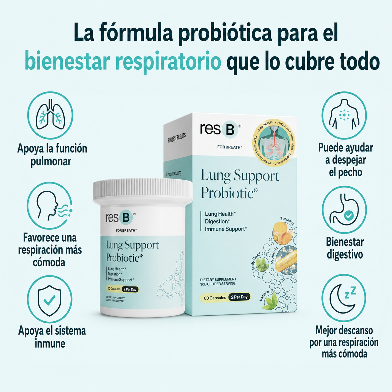 Resbiotic | Probiotico para la salud respiratoria