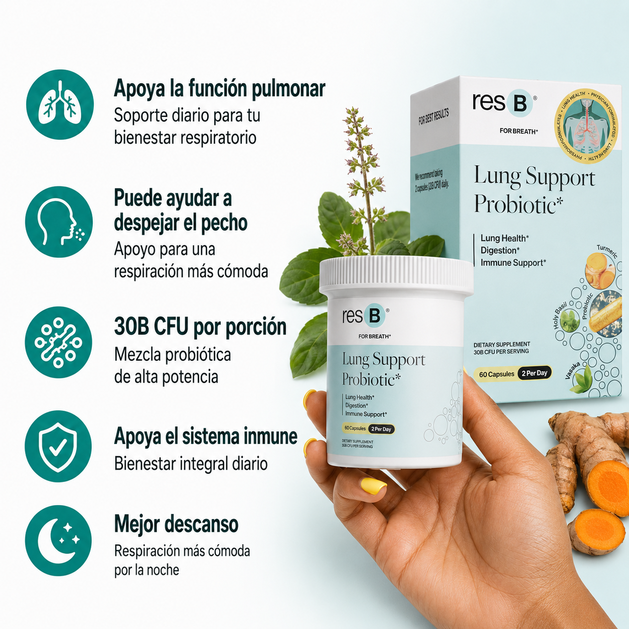 Resbiotic | Probiotico para la salud respiratoria